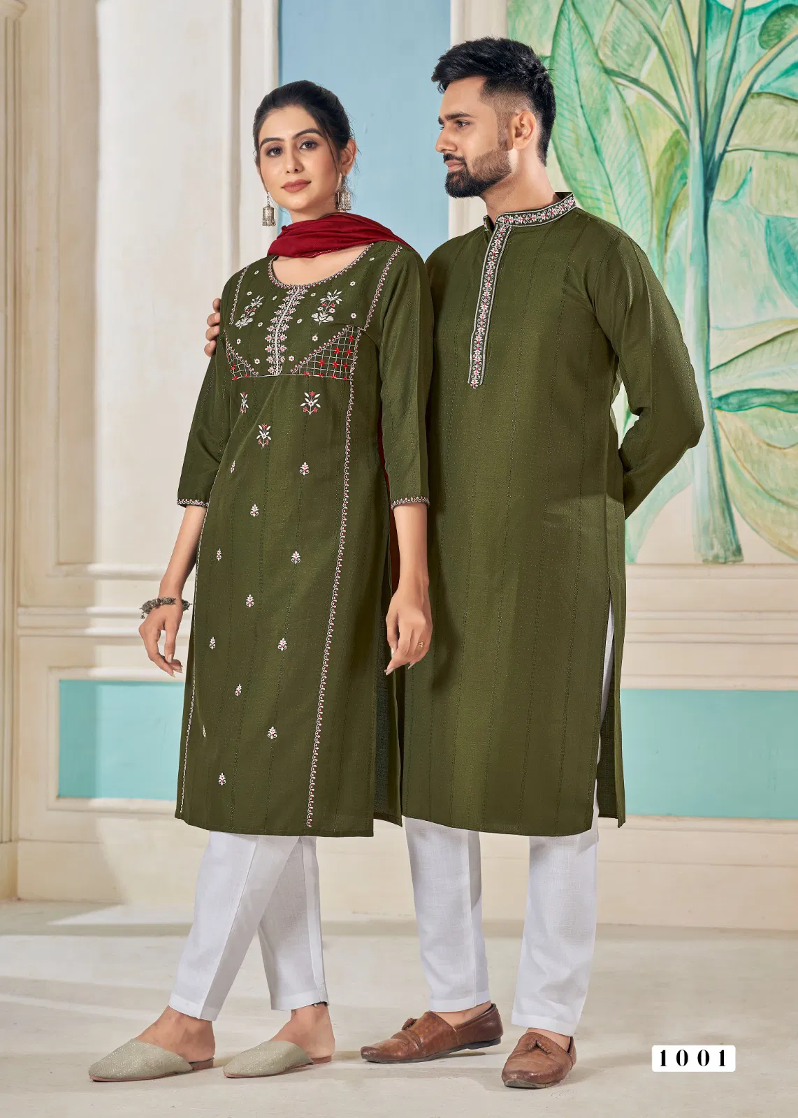 Royal Couple V 13 Embroidery Couple Wear Readymade Suits